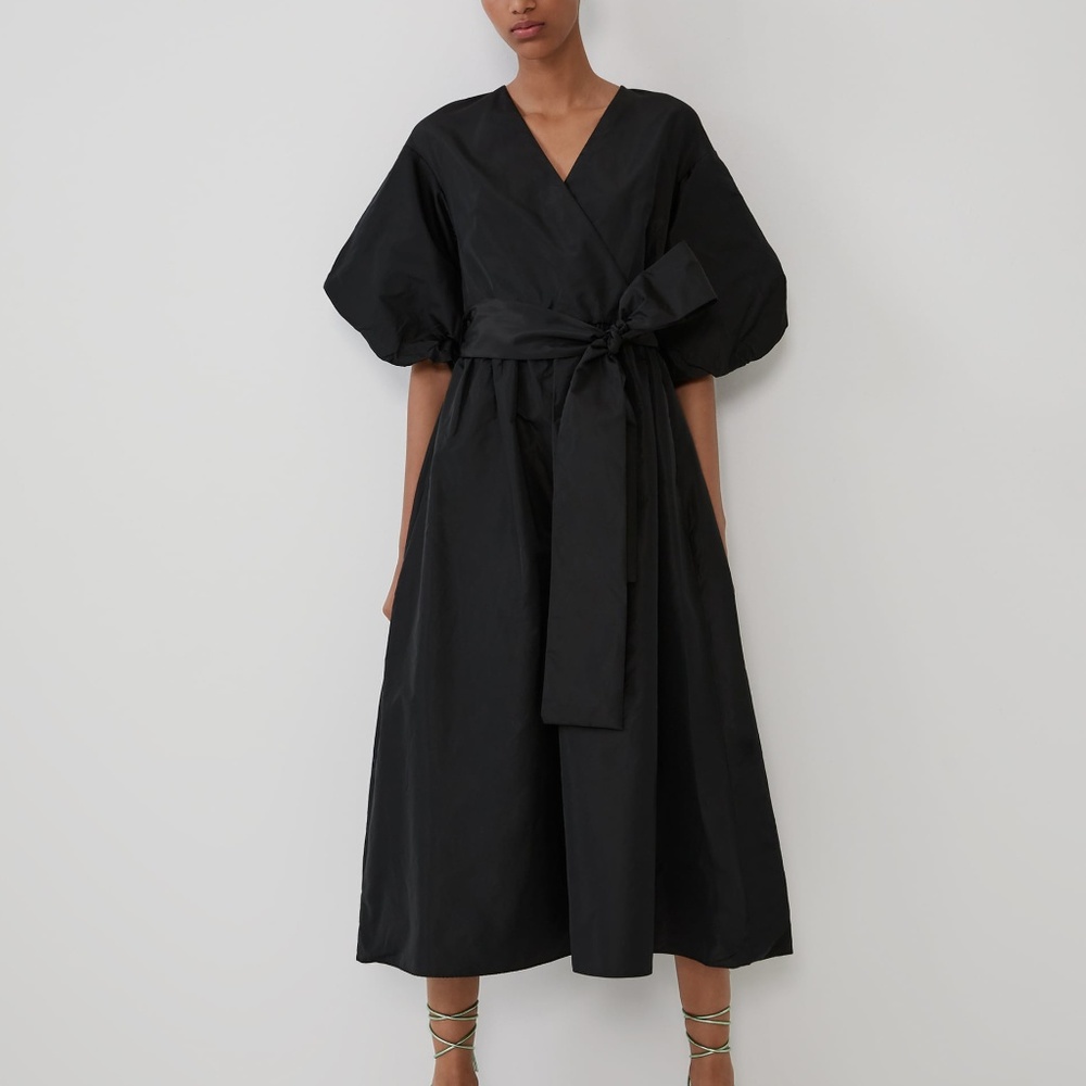 NWT Zara Black Midi Dress